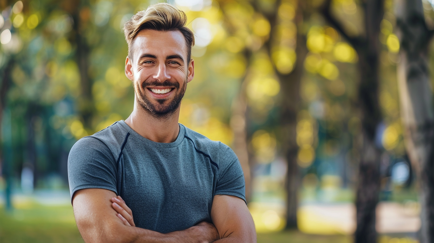 Усміхнена людина після тренування